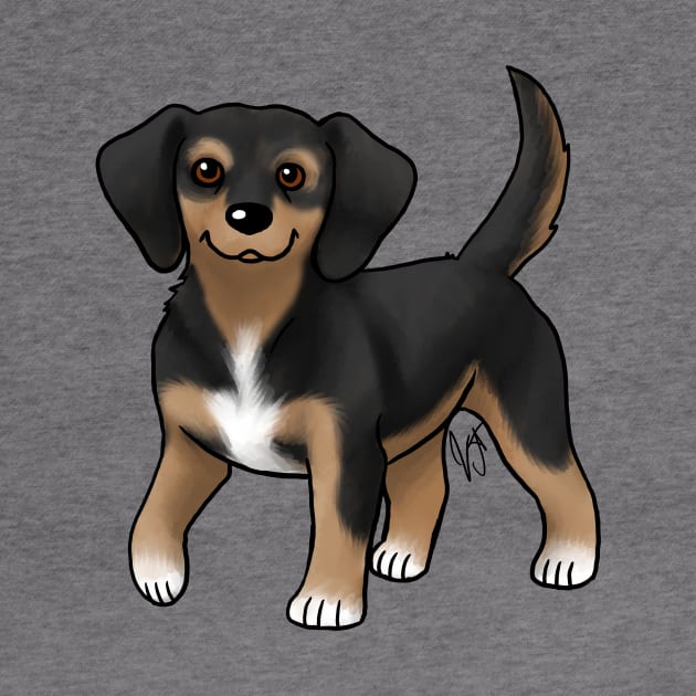 Dog - Queen Elizabeth Pocket Beagle - Black and Tan by Jen's Dogs Custom Gifts and Designs